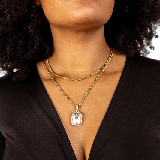 Sofia – Collar Cadena Cuerda Dorada