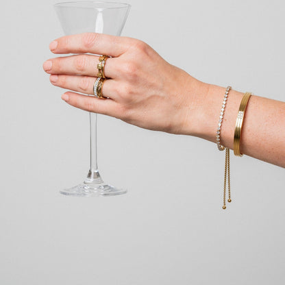Charry – Pulsera Brazalete Adornado con Piedra Tallada