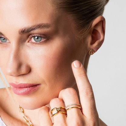 Viena – Anillo Doble Dorado