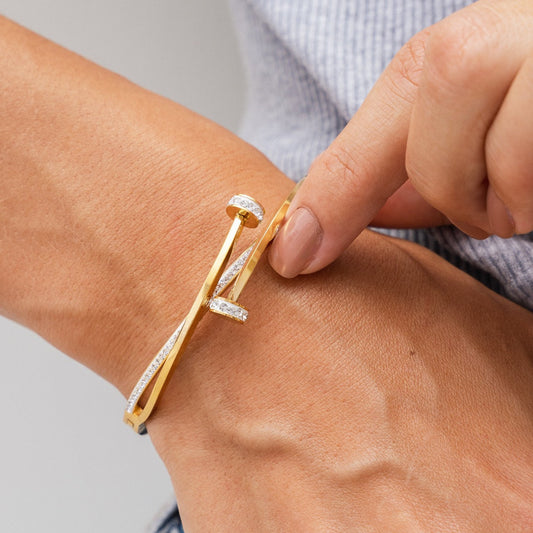 Inka – Pulsera Clavo Ornada de Piedra Brillante