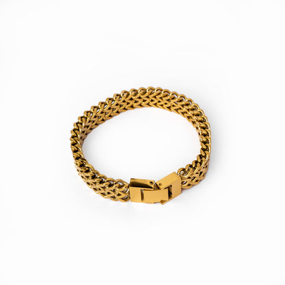 Eden – Pulsera Texturizada Chapada en Oro de 18K