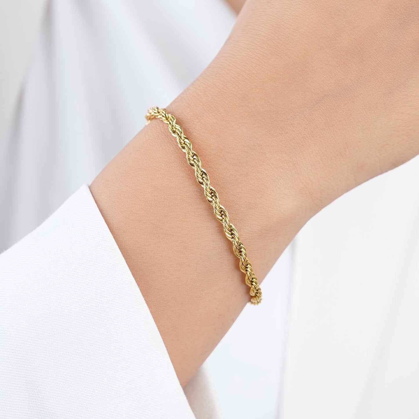 George – Pulsera Cadena Twist de Acero