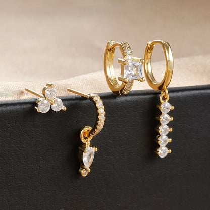 Valeria – Set de Pendientes Teardrop de Lujo Ligero