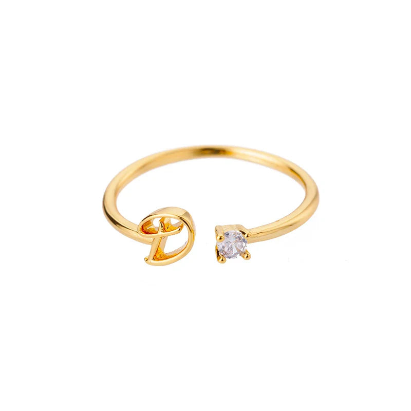 Shiela – Anillo Inicial en Acero Inoxidable Dorado