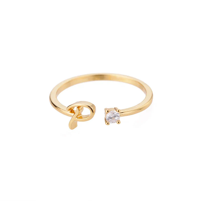 Shiela – Anillo Inicial en Acero Inoxidable Dorado