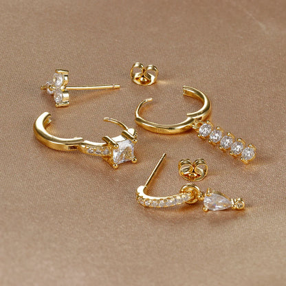 Valeria – Set de Pendientes Teardrop de Lujo Ligero
