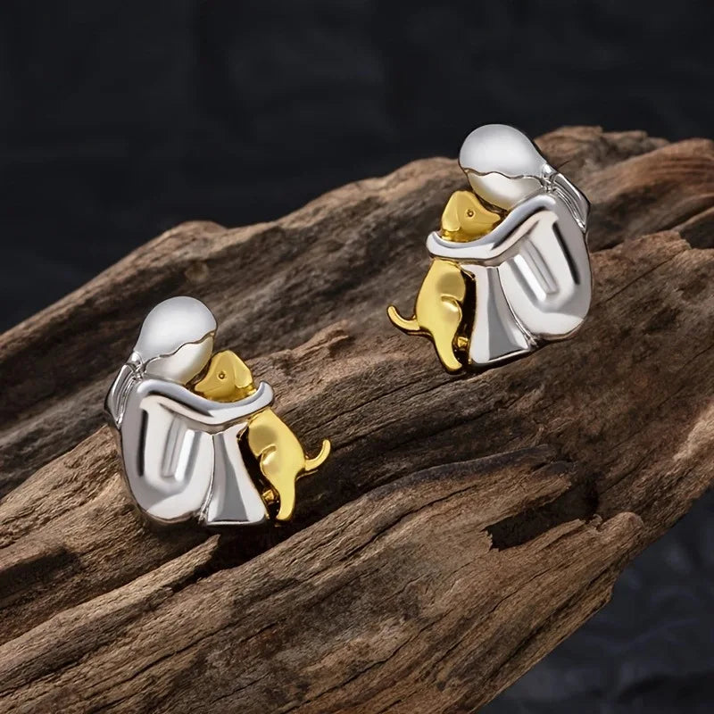 Yumi – Pendientes Bicolores de Plata y Oro