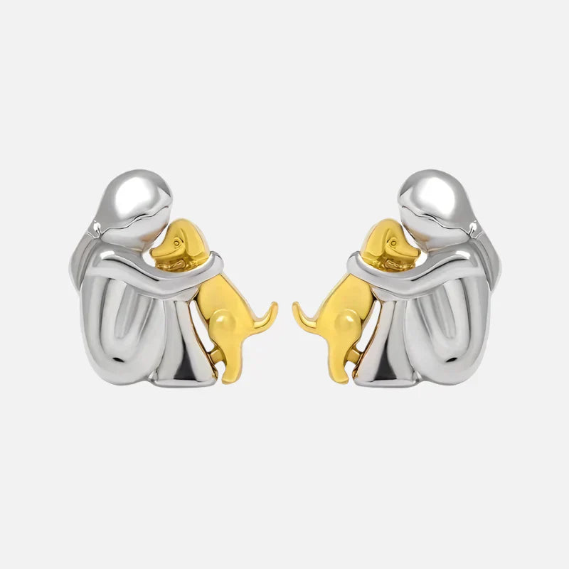 Yumi – Pendientes Bicolores de Plata y Oro