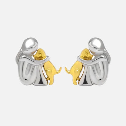 Yumi – Pendientes Bicolores de Plata y Oro