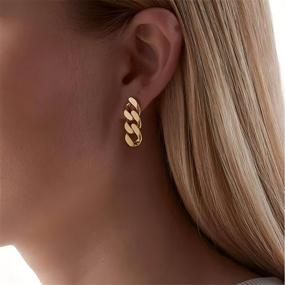 Sol – Aros de eslabones en oro
