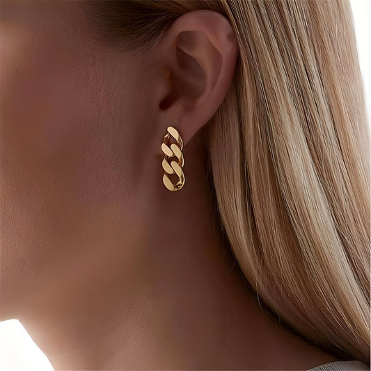 Sol – Aros de eslabones en oro