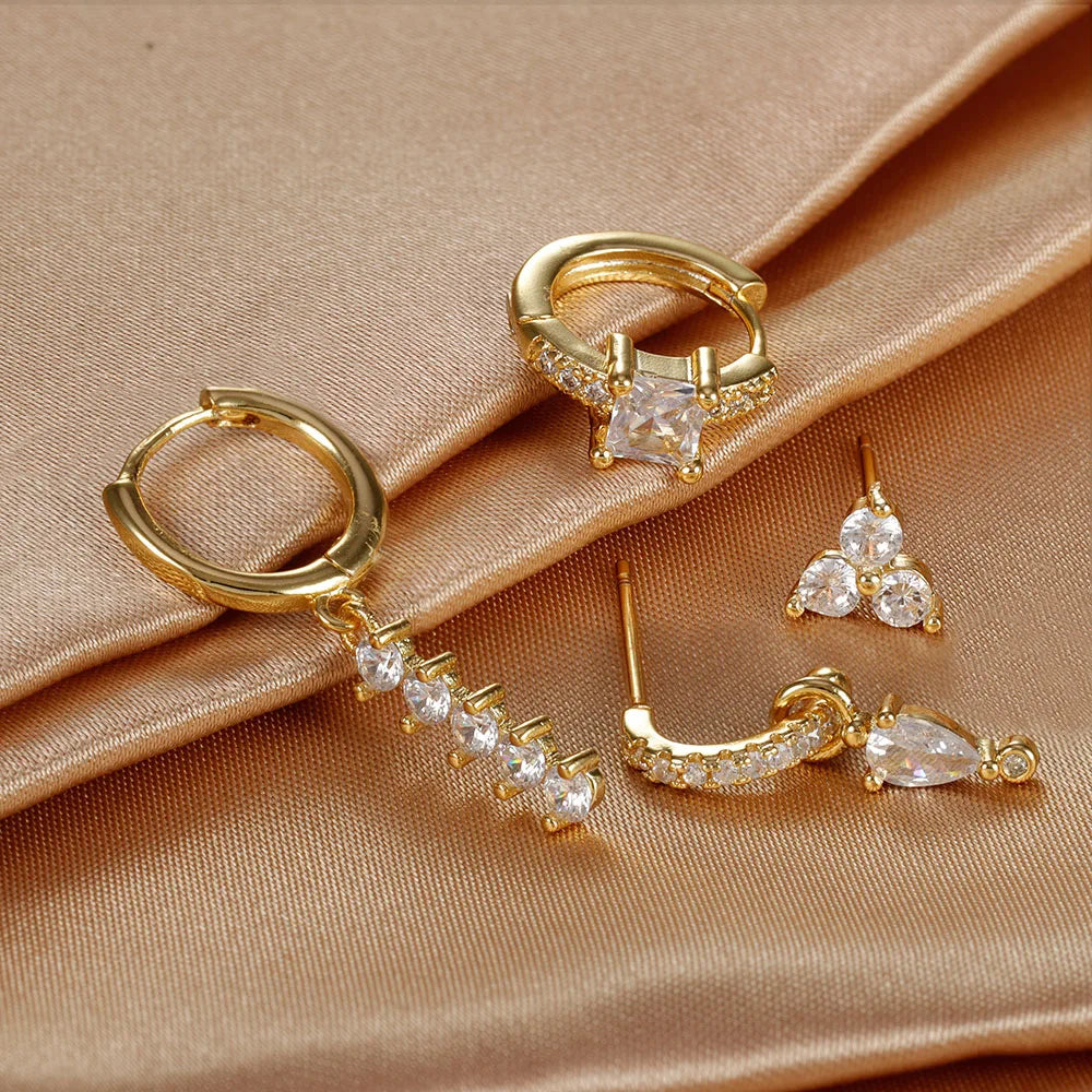 Valeria – Set de Pendientes Teardrop de Lujo Ligero