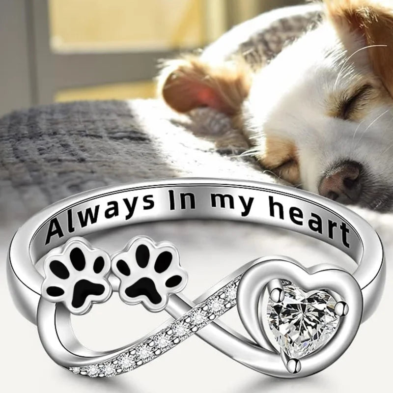 Haruko – Anillo Pequeñas Huellas de Patas de Perro