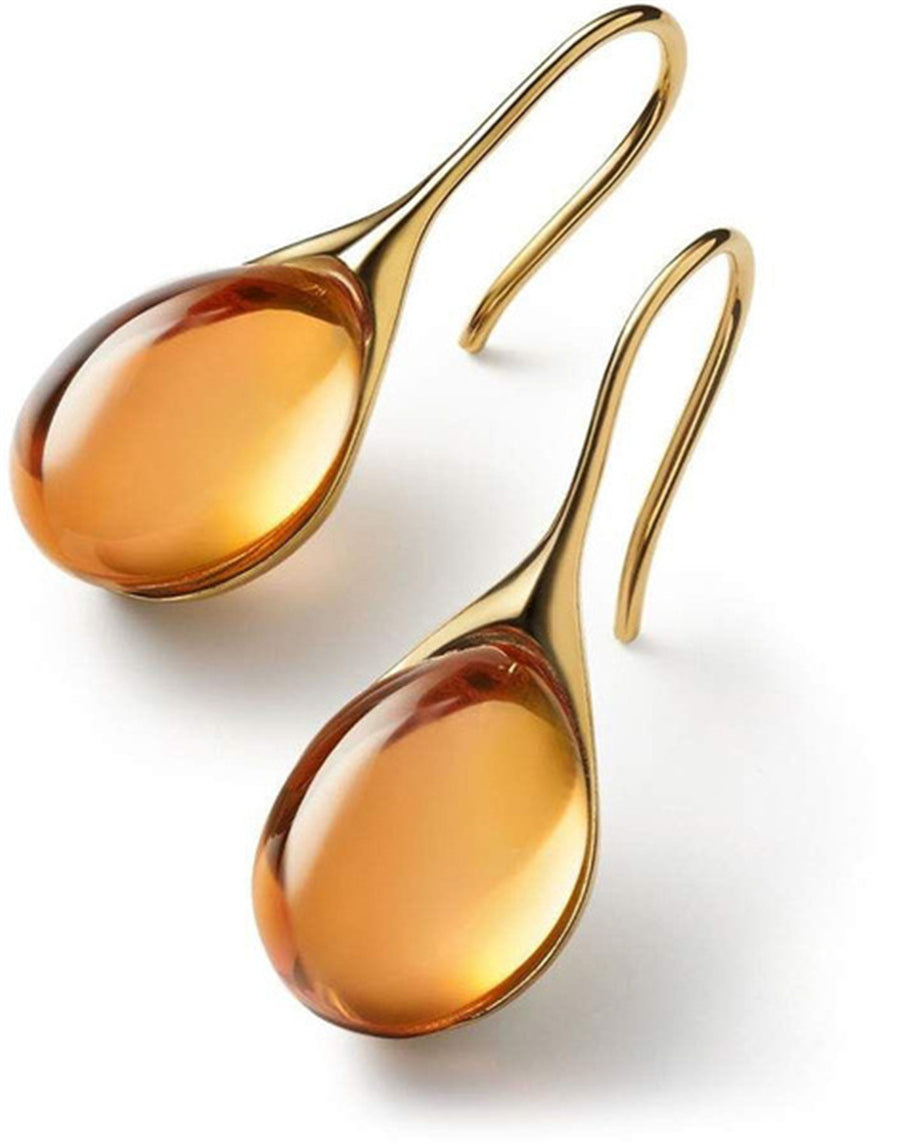Alina – Pendientes Largos con Cristal en Oro y Plata