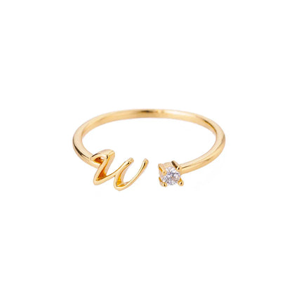 Shiela – Anillo Inicial en Acero Inoxidable Dorado
