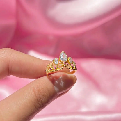 Anillo de Corona Rapunzel - El Anillo de Corona Dorado de Rapunzel