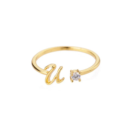 Shiela – Anillo Inicial en Acero Inoxidable Dorado