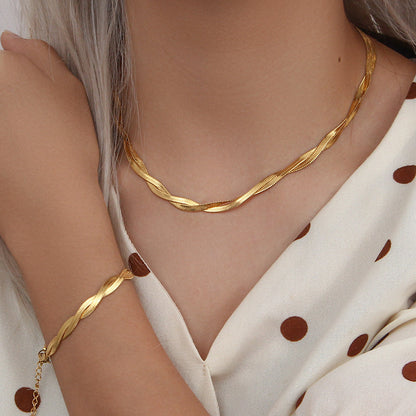Miya – Set Cadena Serpiente Retorcida