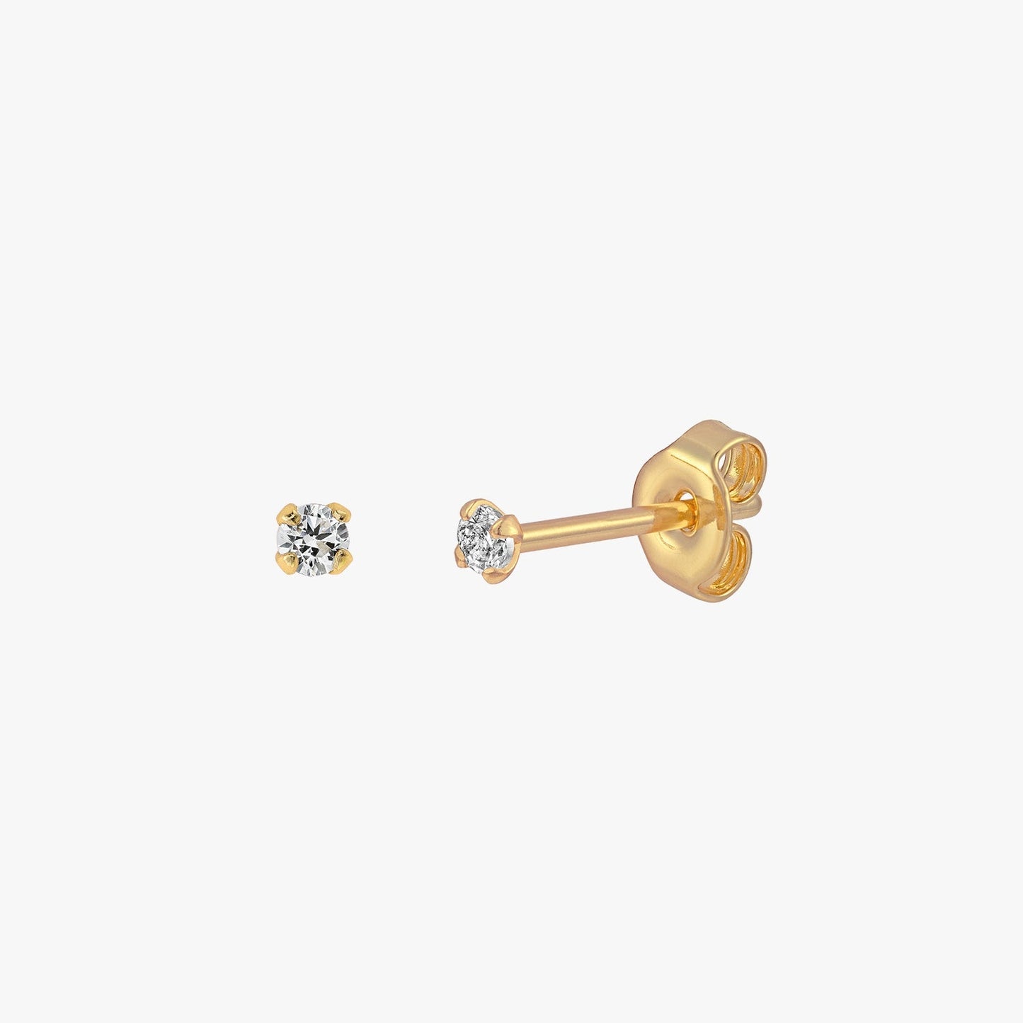 Sloane - Mini Pendientes Brillantes 2mm