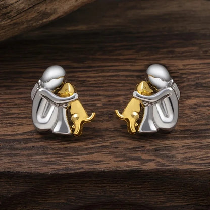 Yumi – Pendientes Bicolores de Plata y Oro