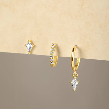 Azaria – Set de Pendientes con Colgante de Diamante