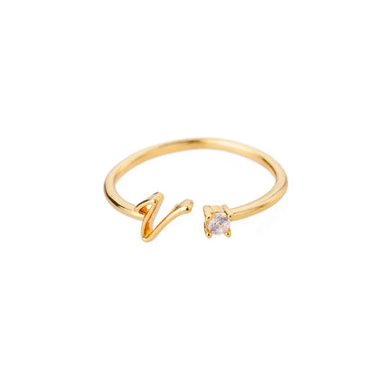 Shiela – Anillo Inicial en Acero Inoxidable Dorado