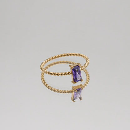 Selin – Anillo Piedra Fina Torsionada
