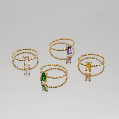 Selin – Anillo Piedra Fina Torsionada