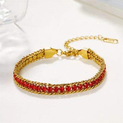 Nica – Pulsera de Acero Inoxidable de Tres Capas