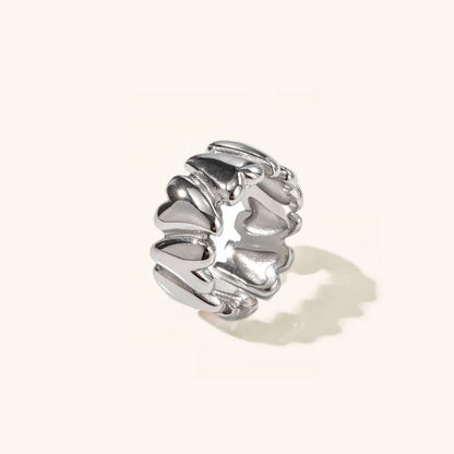 Elena - Anillo de oro con corazón inestable