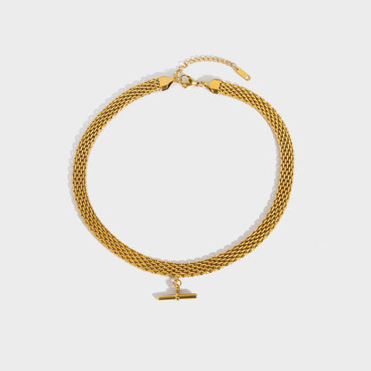 Daria – Collar Mesh con Cierre T-Bar