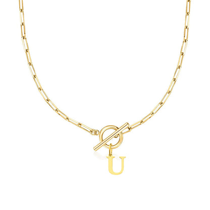 Amara – Collar Inicial en Eslabones de Papel
