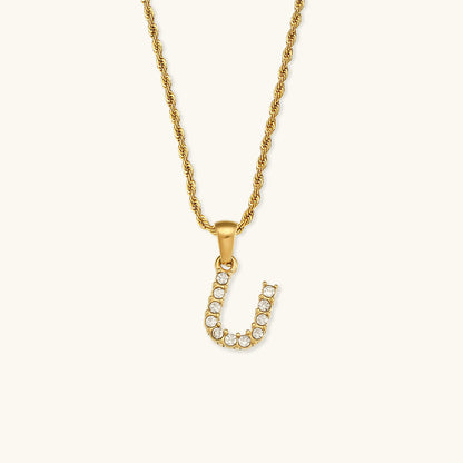 Maeve - Collar de diamantes con iniciales de letras