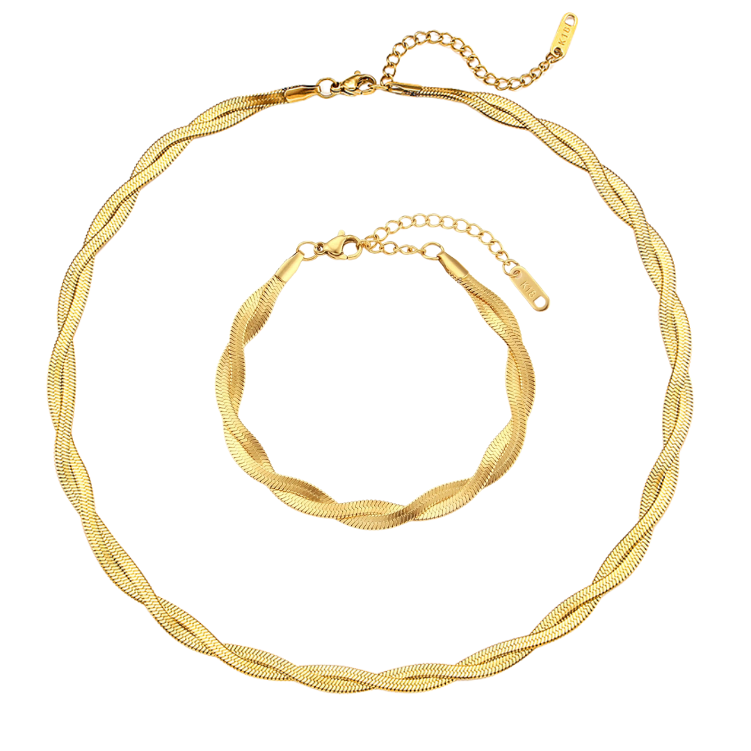 Miya – Set Cadena Serpiente Retorcida