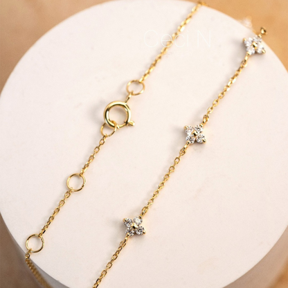 Zarcón Pulsera de Flores - Pulsera Minimalista