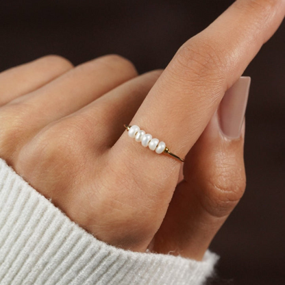 Mini anillo de perlas de agua dulce