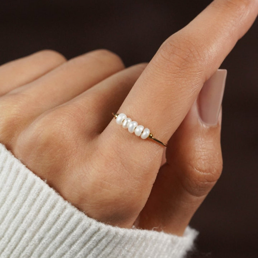 Mini anillo de perlas de agua dulce