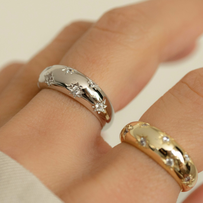 Anillo Estrella - Anillo Sello Cúpula