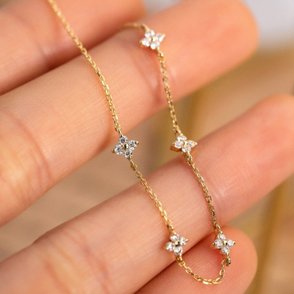 Zarcón Pulsera de Flores - Pulsera Minimalista