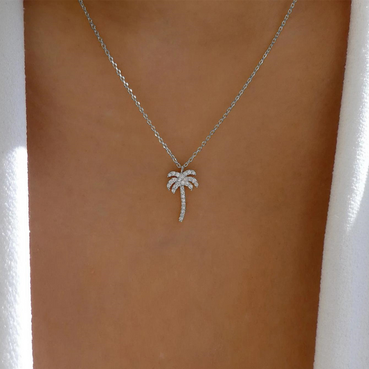 Collar de palma - Colgante de tema isleño