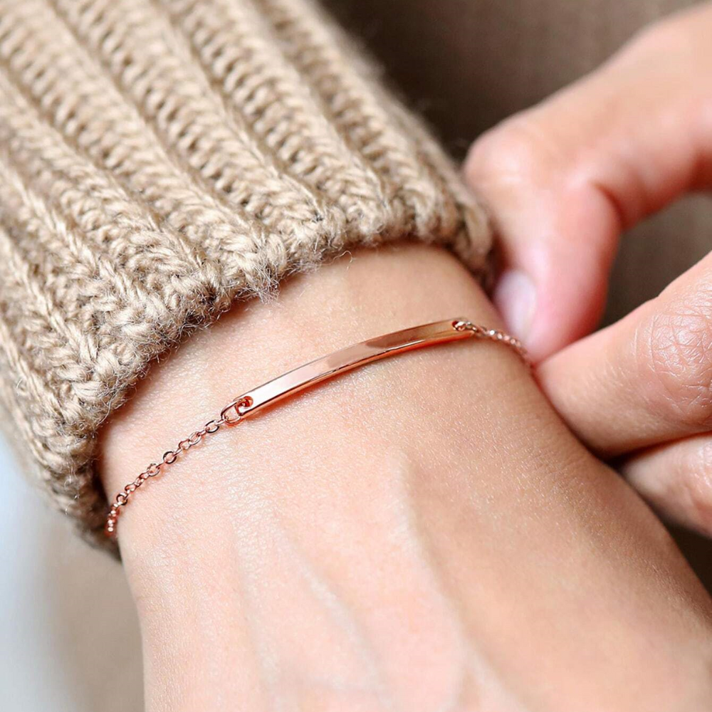 Pulsera delicada de barra - Pulsera minimalista
