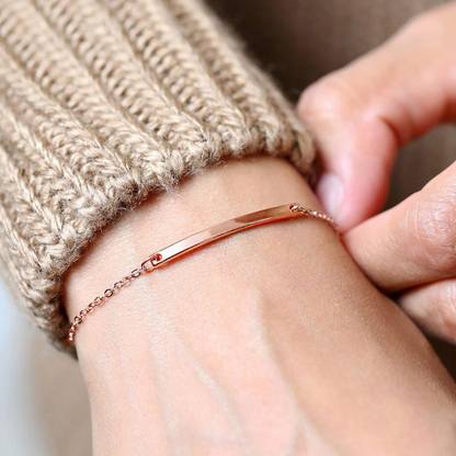 Pulsera delicada de barra - Pulsera minimalista