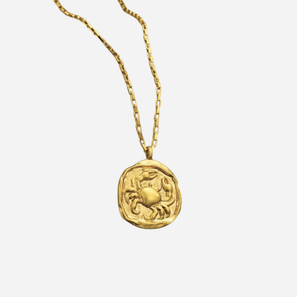Zeki – Collar Medallón Zodiaco Dorado
