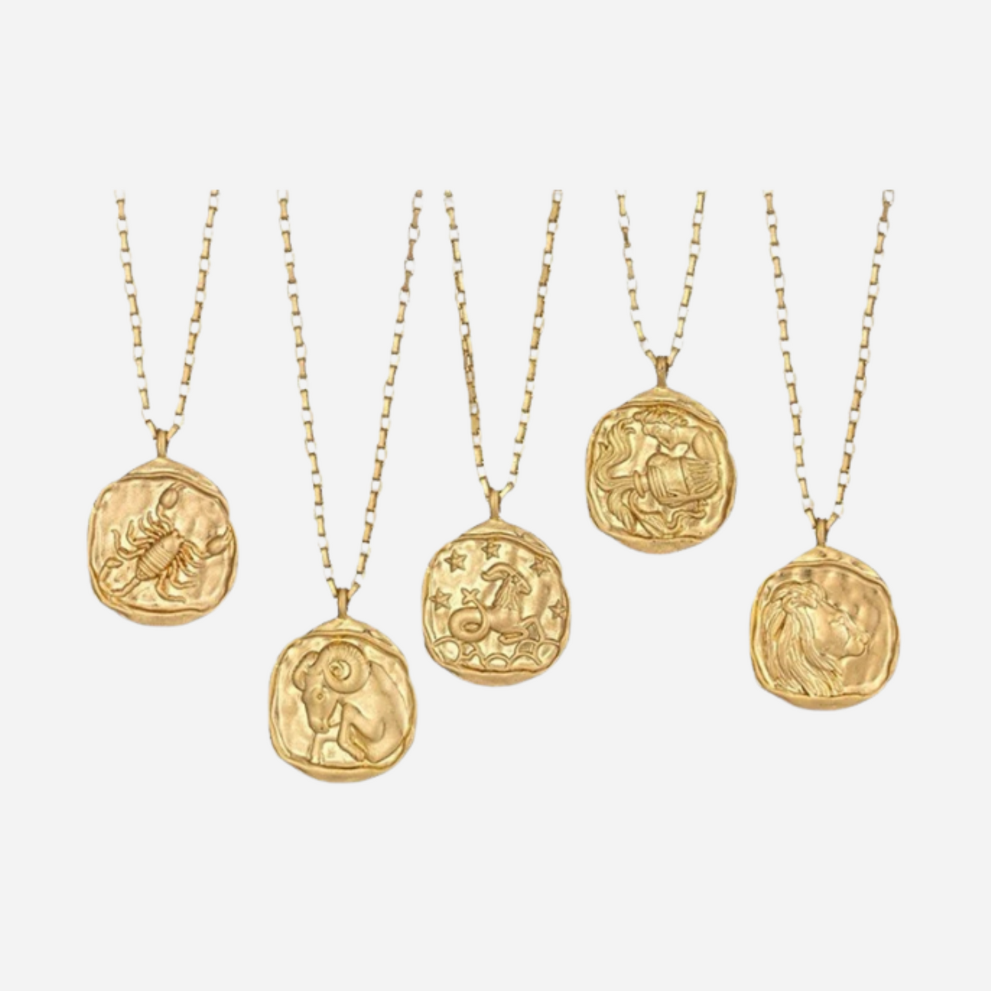 Zeki – Collar Medallón Zodiaco Dorado