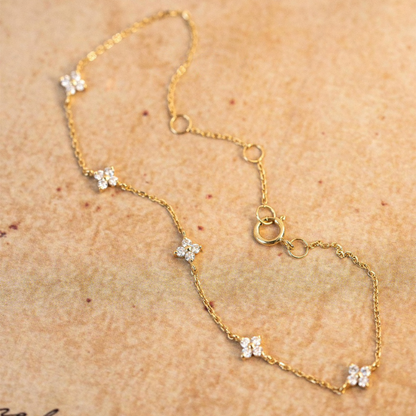 Zarcón Pulsera de Flores - Pulsera Minimalista