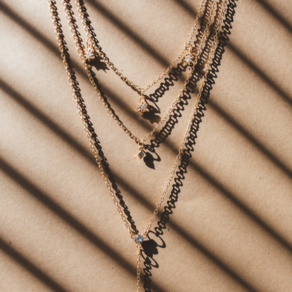 Boho Crystal Star - Collares en capas con charms
