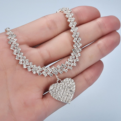 Collar de tenis doble con incrustaciones de circonia