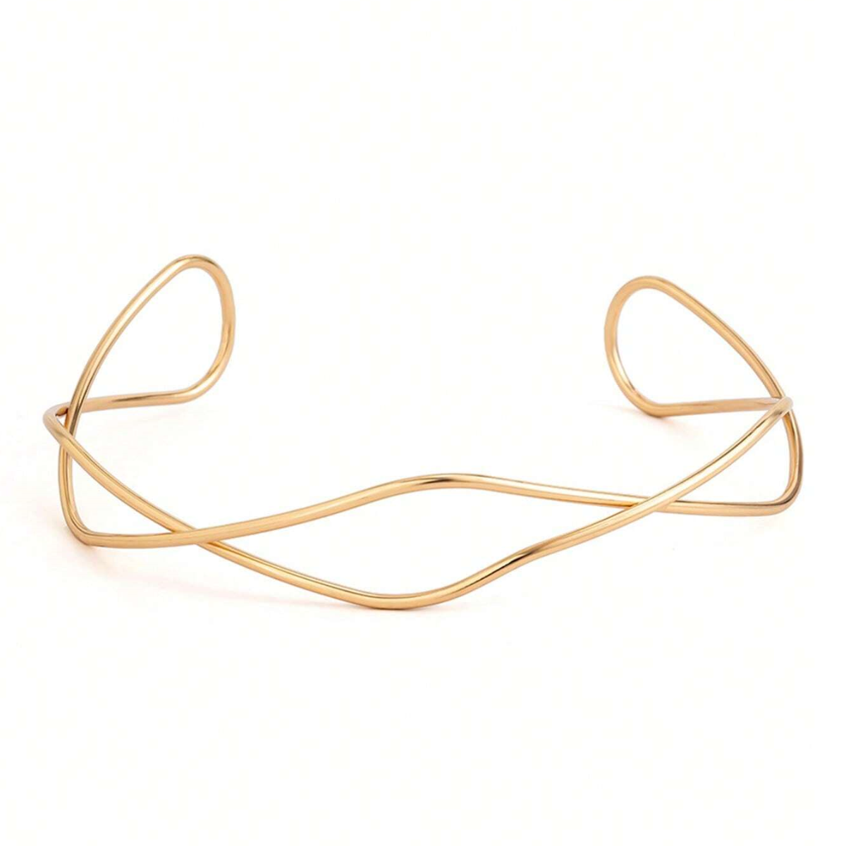 Collar de alambre trenzado - Gargantilla moderna con giro
