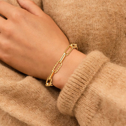 Lora – Pulsera de Acero Inoxidable Dorada