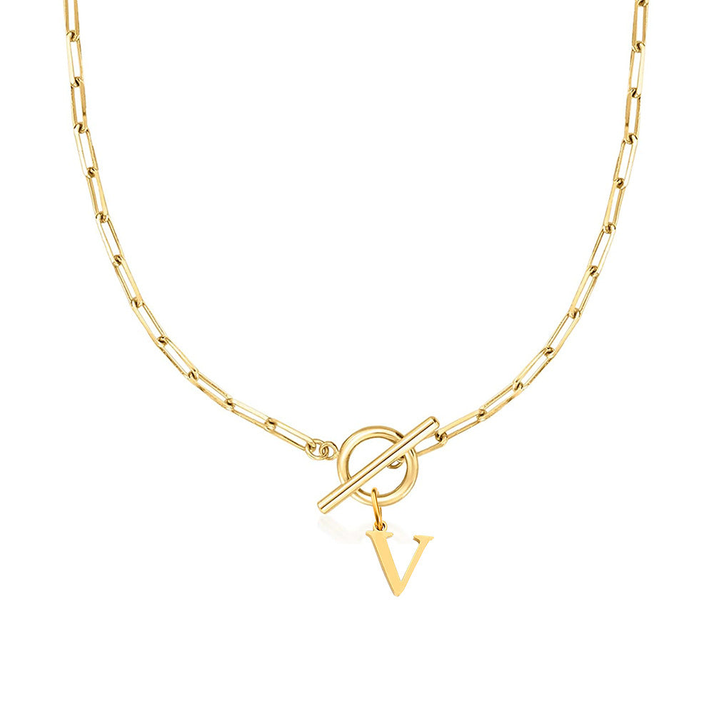Amara – Collar Inicial en Eslabones de Papel